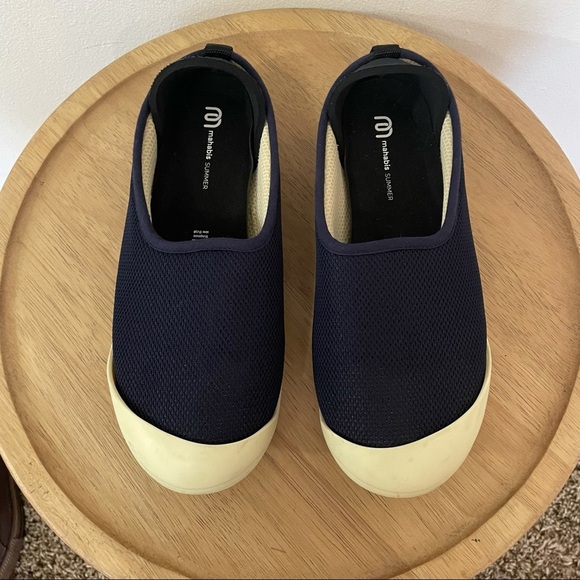 $109 Mahabis Summer Navy Blue Mesh Slip On Shoes - Picture 1 of 5